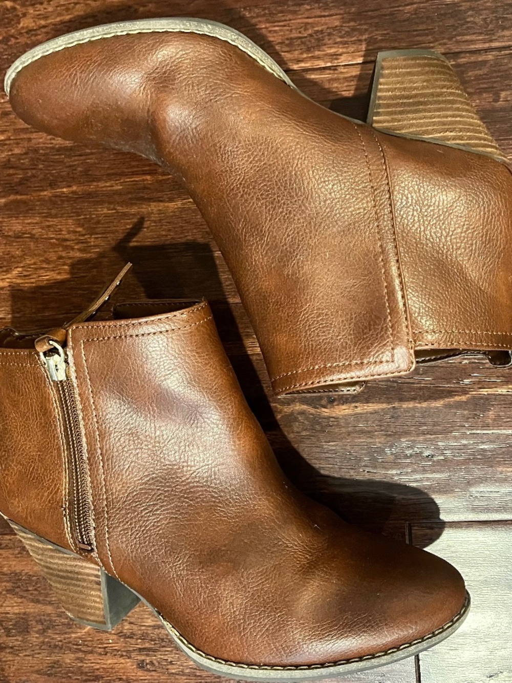 Brown Heeled Boots sz 8.5